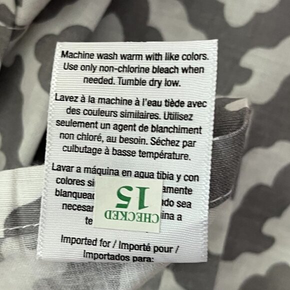 NEW King Pillow Shams X2 Elephant Sacred Cow Tiger Gray & White Kashmir Shimmer - Picture 8 of 8